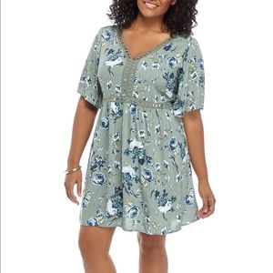 Plus Size Woven Peasant Dress, 2X